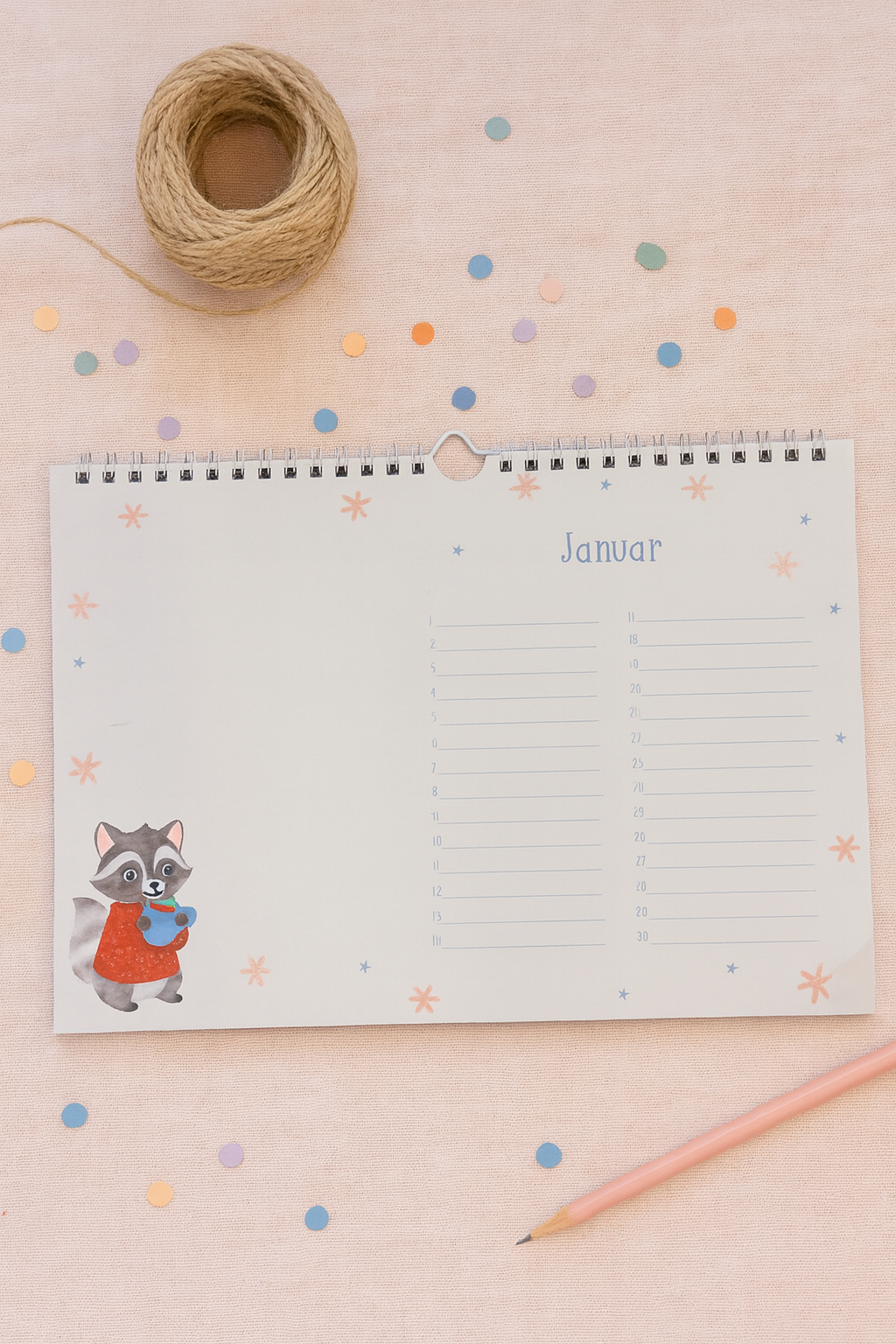 DIY Geburtstagskalender zum selber gestalten