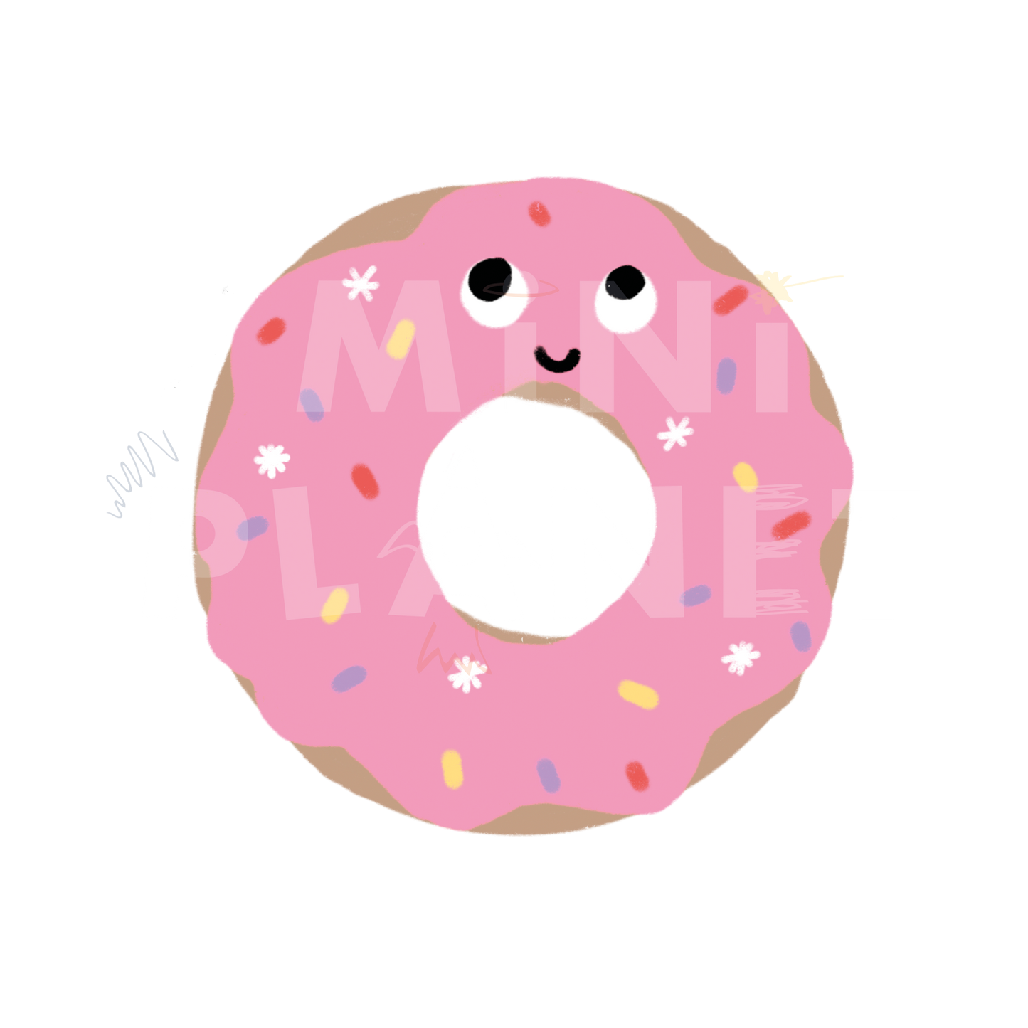 Bügelbild Pink Donut