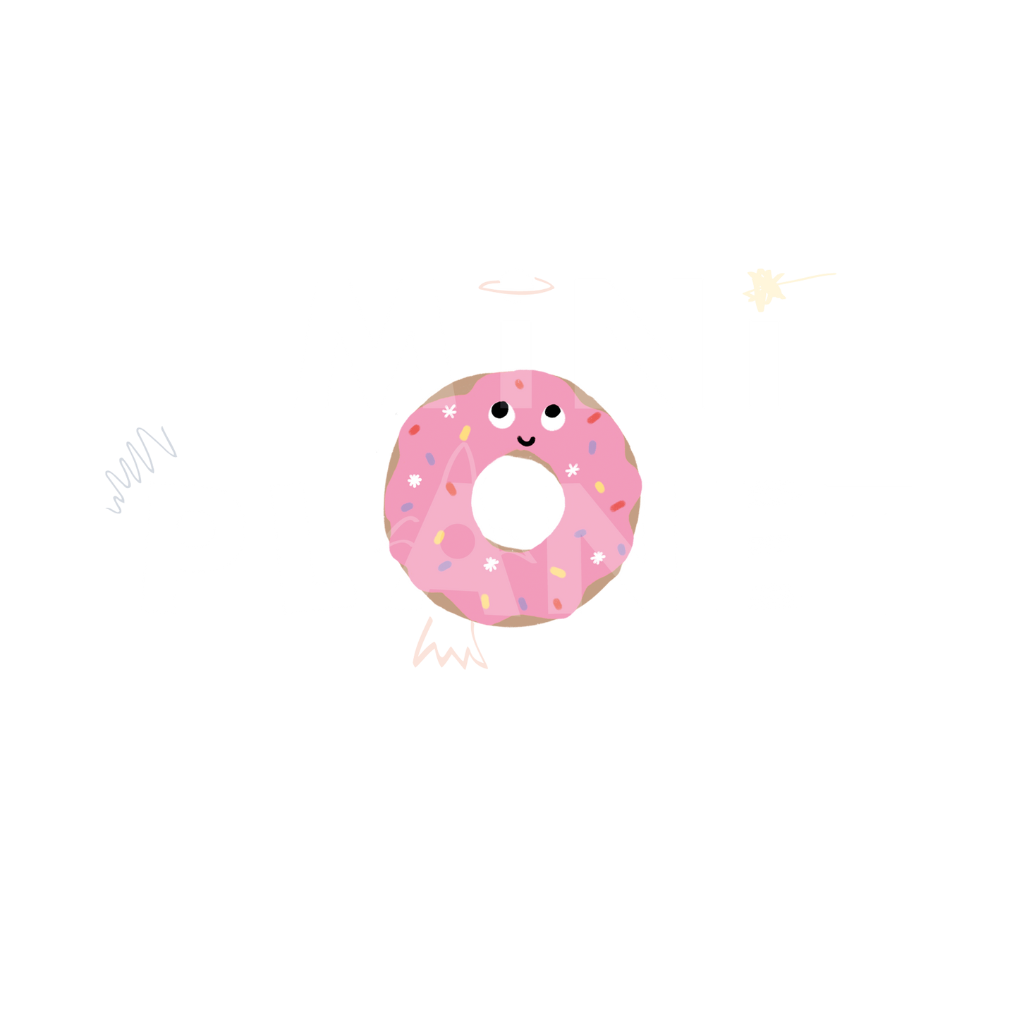 Bügelbild Pink Donut mini