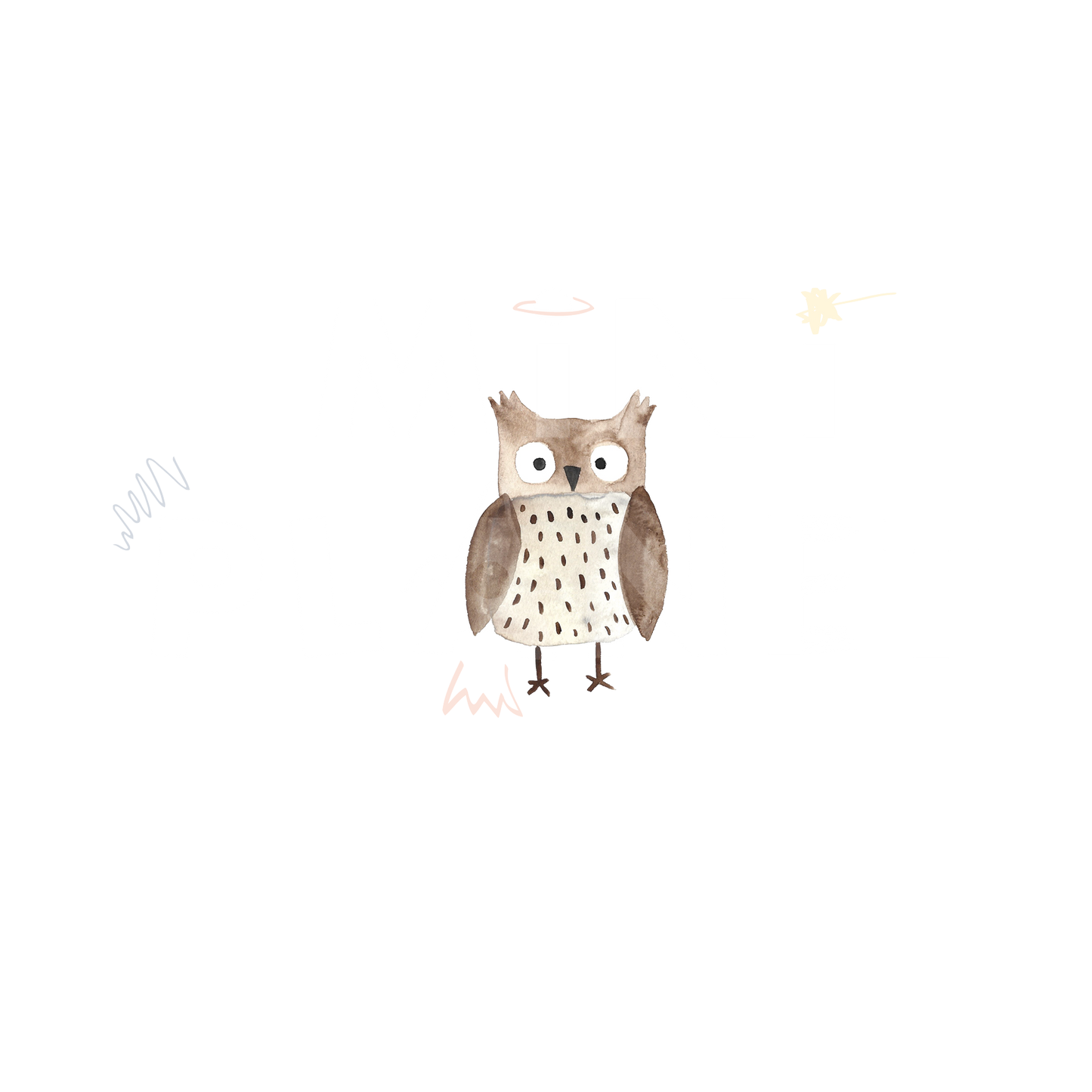 Bügelbild Eule mini