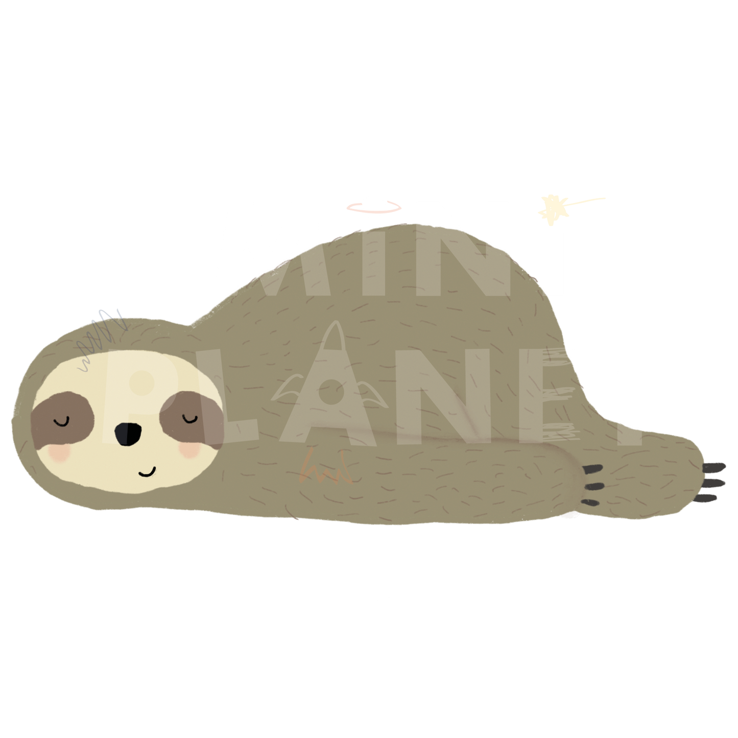 Bügelbild Faultier groß