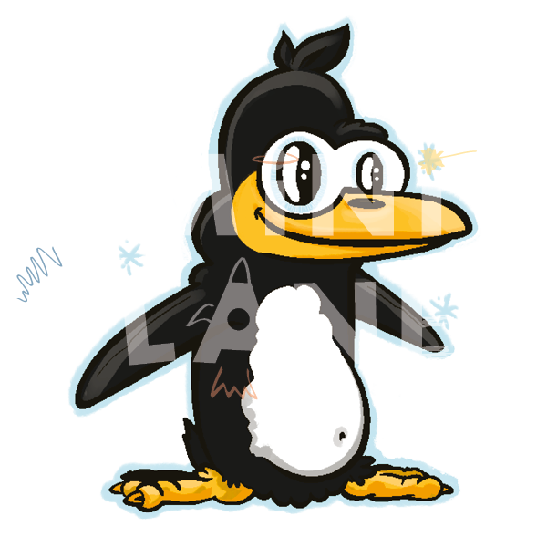 Bügelbild: Pinguin