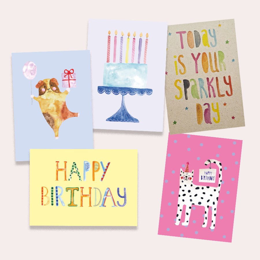 Postkartenset: Geburtstag