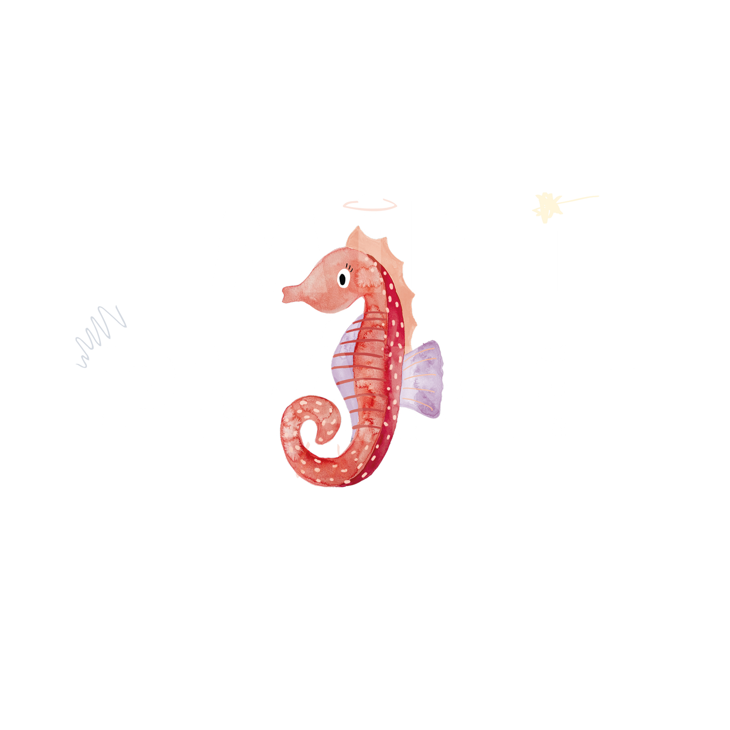 Bügelbild Seepferdchen mini