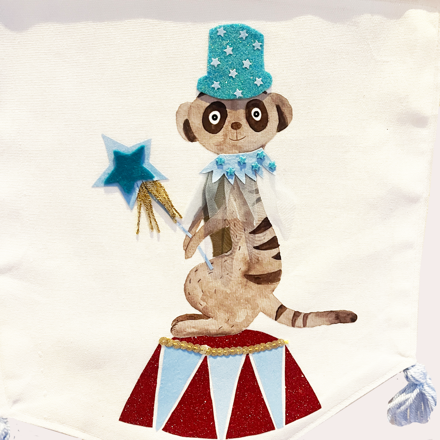 Wimpel: Zirkus Erdmännchen Einzelstück