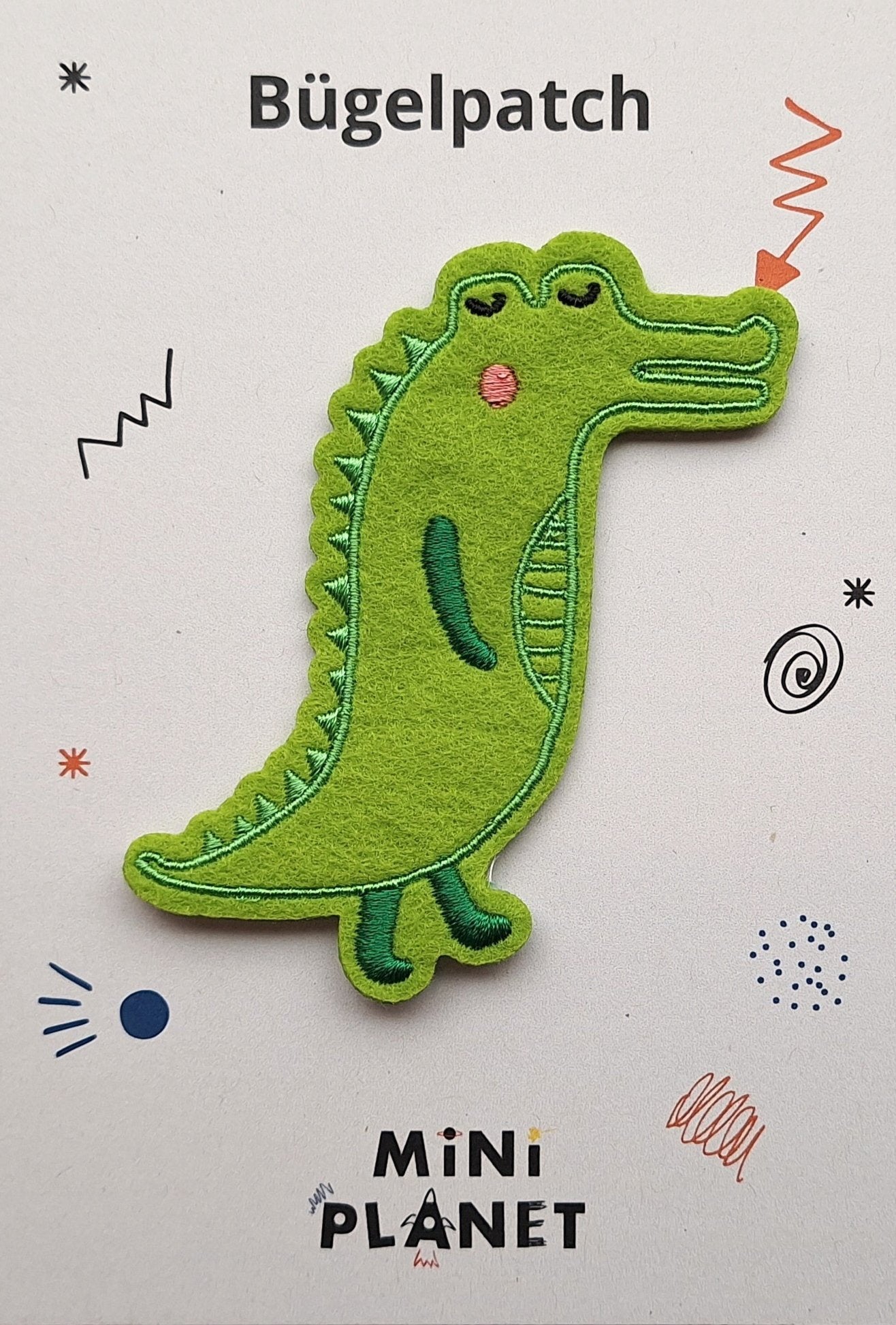 Bügelpatch Krokodil