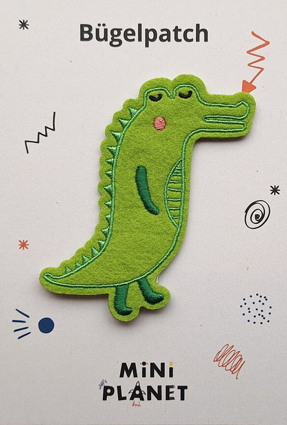 Bügelpatch Krokodil