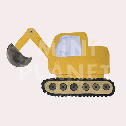 Bügelbild: Bagger (Groß)