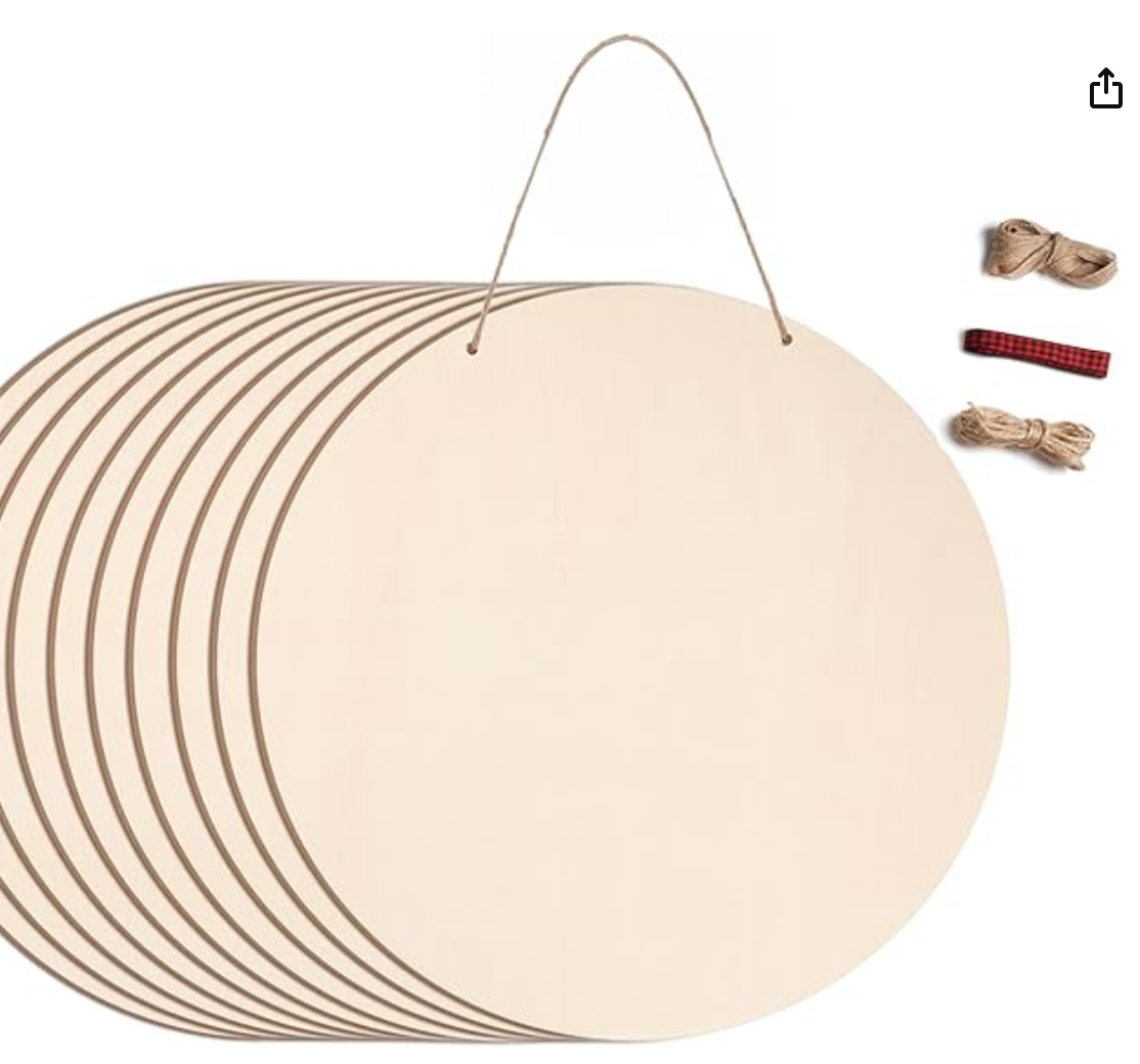 Holzschild groß rund Personalisierung