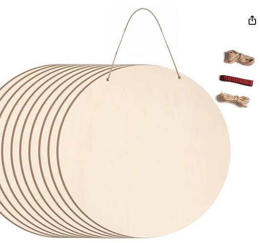 Holzschild groß rund Personalisierung