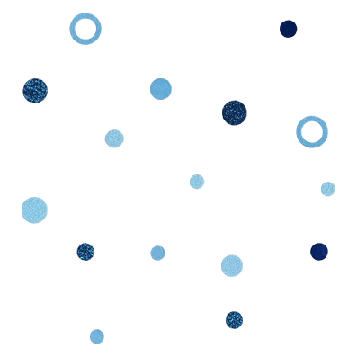Bügelkonfetti: Blau