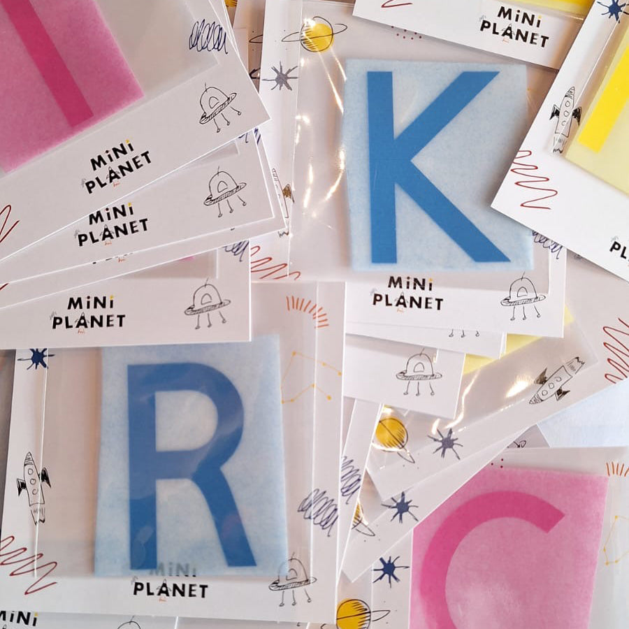 Bügel Buchstaben Flockfolie