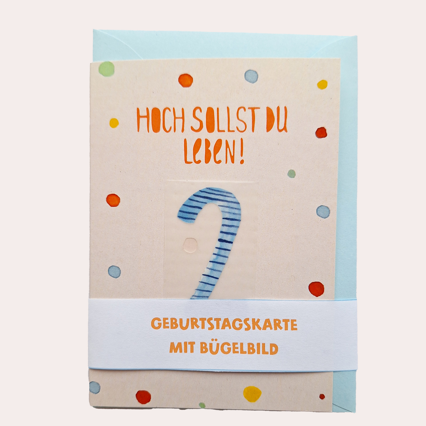 Geburtstagkarte mit Zahlenbügelbild