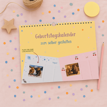 DIY Geburtstagskalender zum selber gestalten