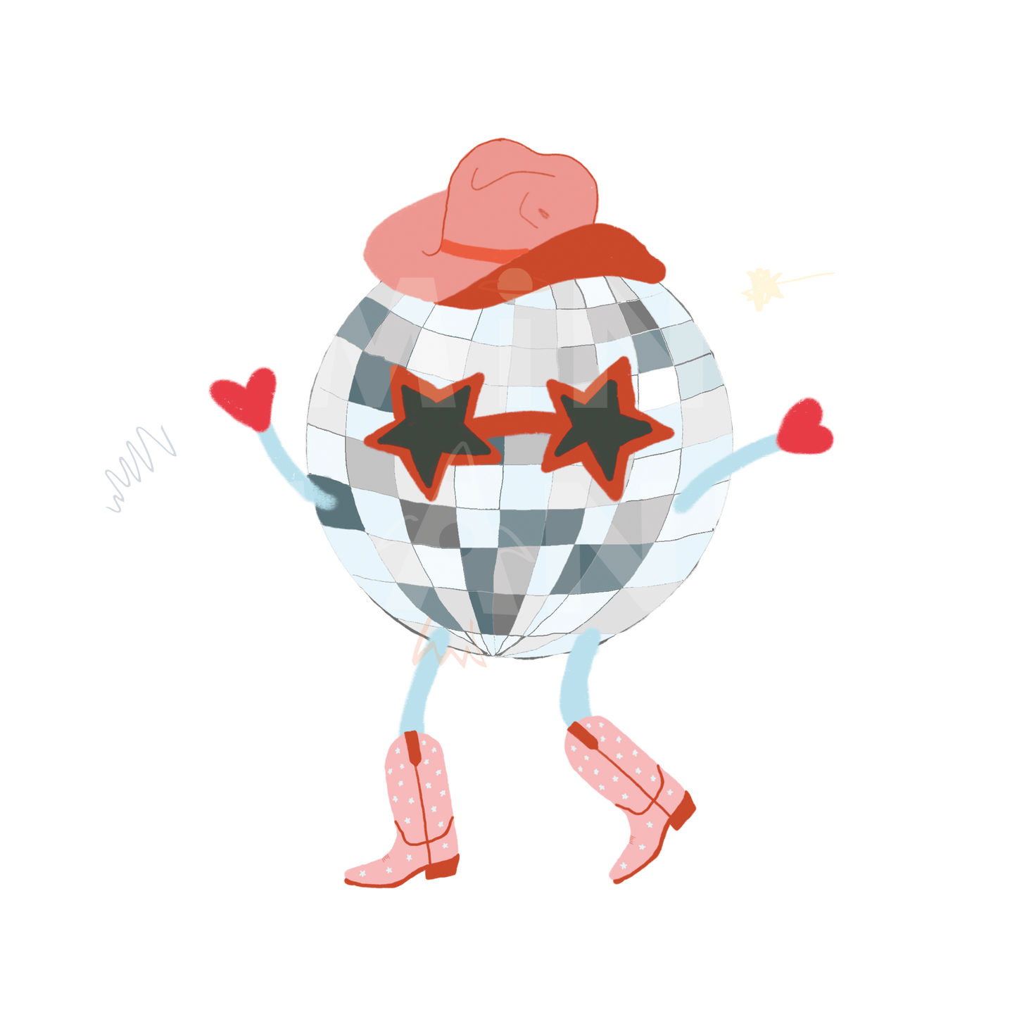 Bügelbild Discokugel