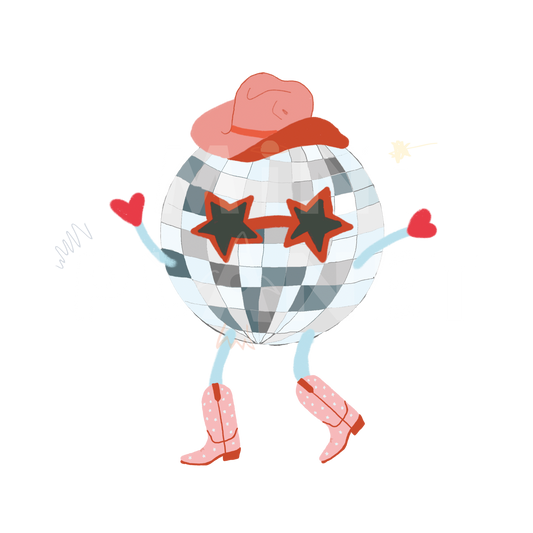 Bügelbild Discokugel