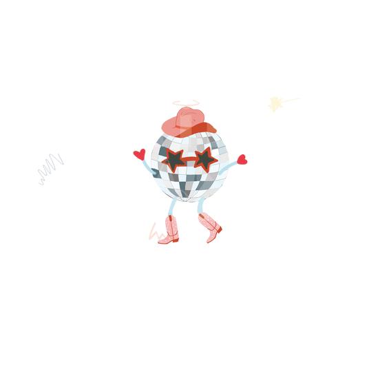 Bügelbild Discokugel mini