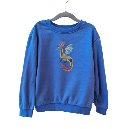 Bügelbild: Blauer Drache (Groß)