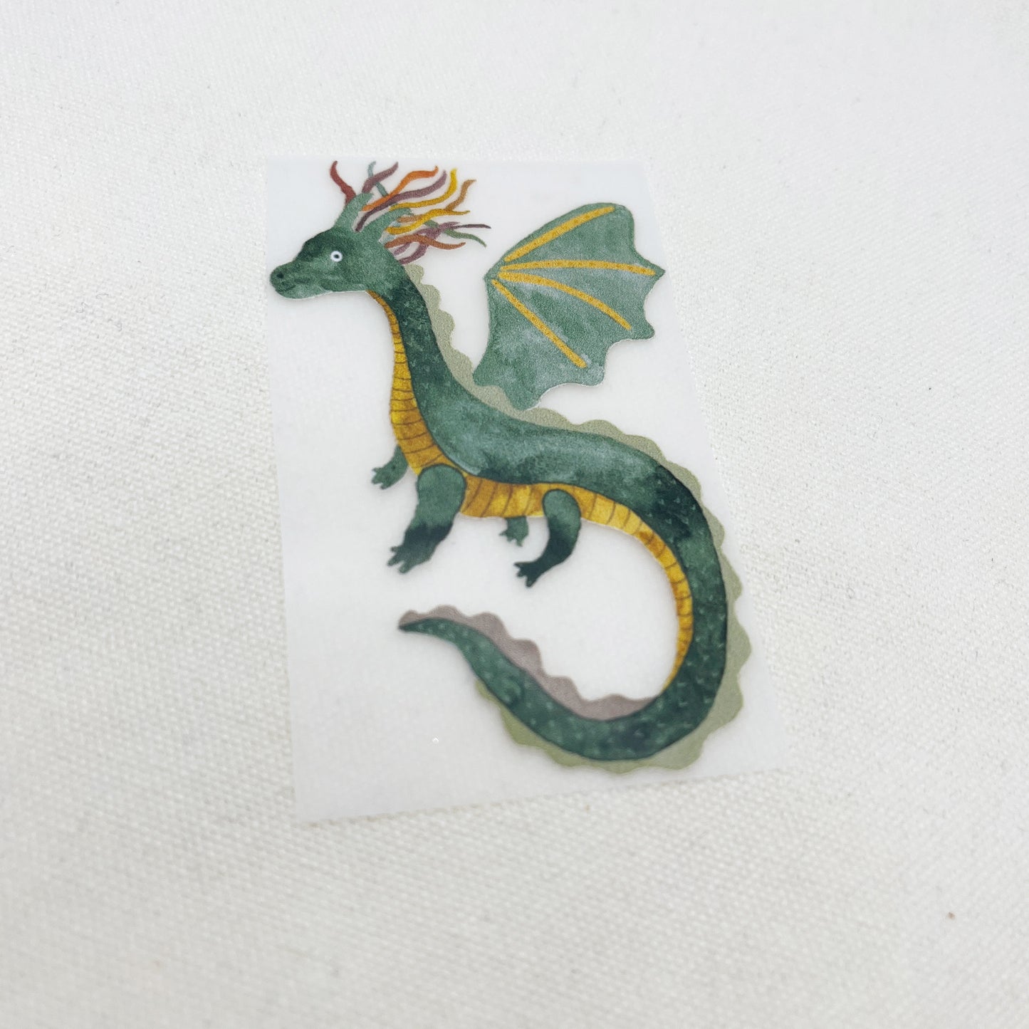 Bügelbild: Grüner Drache