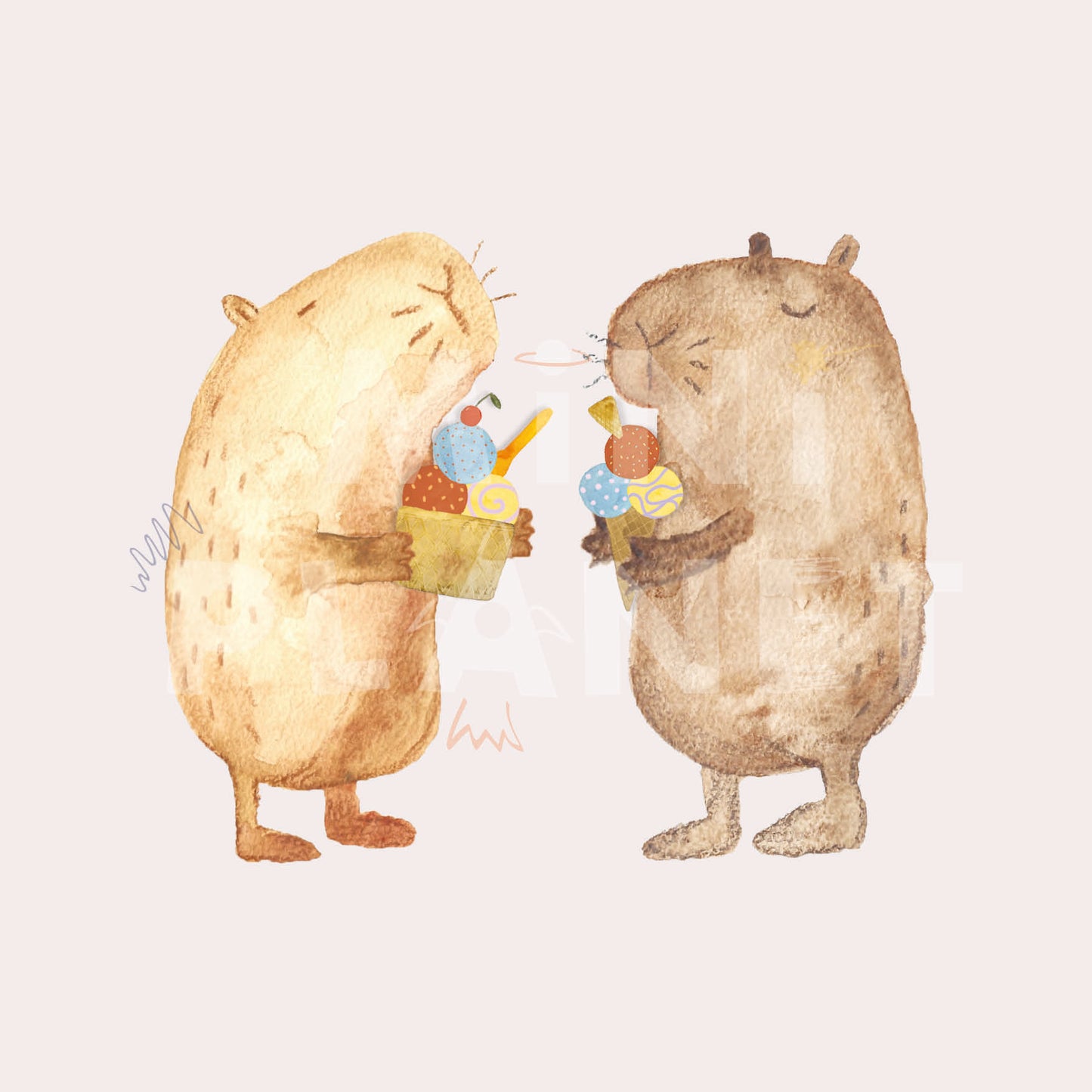 Bügelbild: Eis Wombats