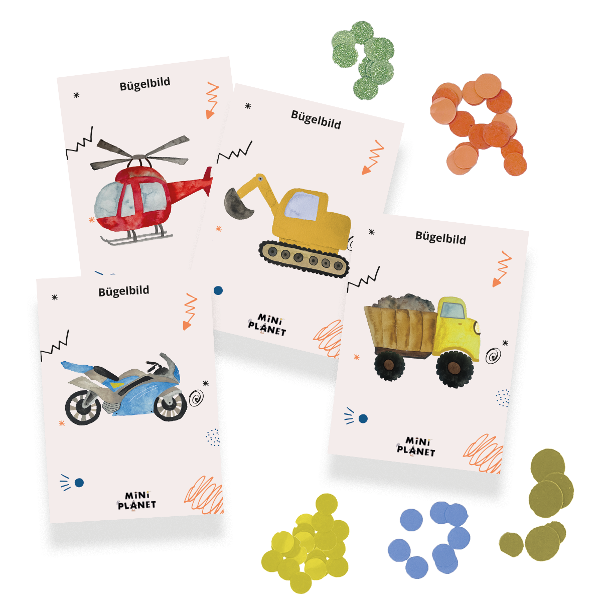 Kindergeburtstagsset: Fahrzeuge