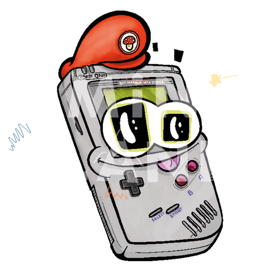 Bügelbild: Portable Game Console mit Kappe