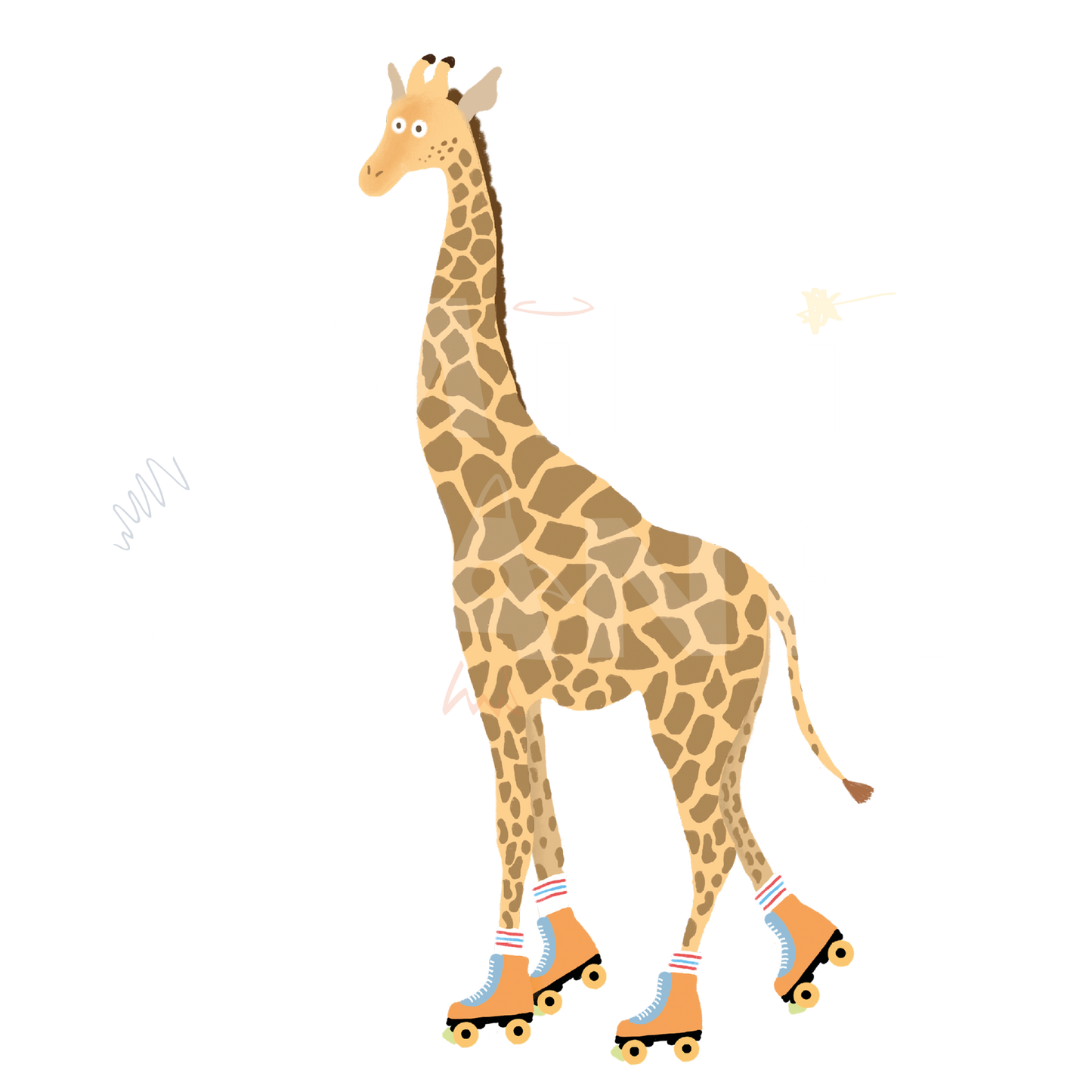 Bügelbild Giraffe groß