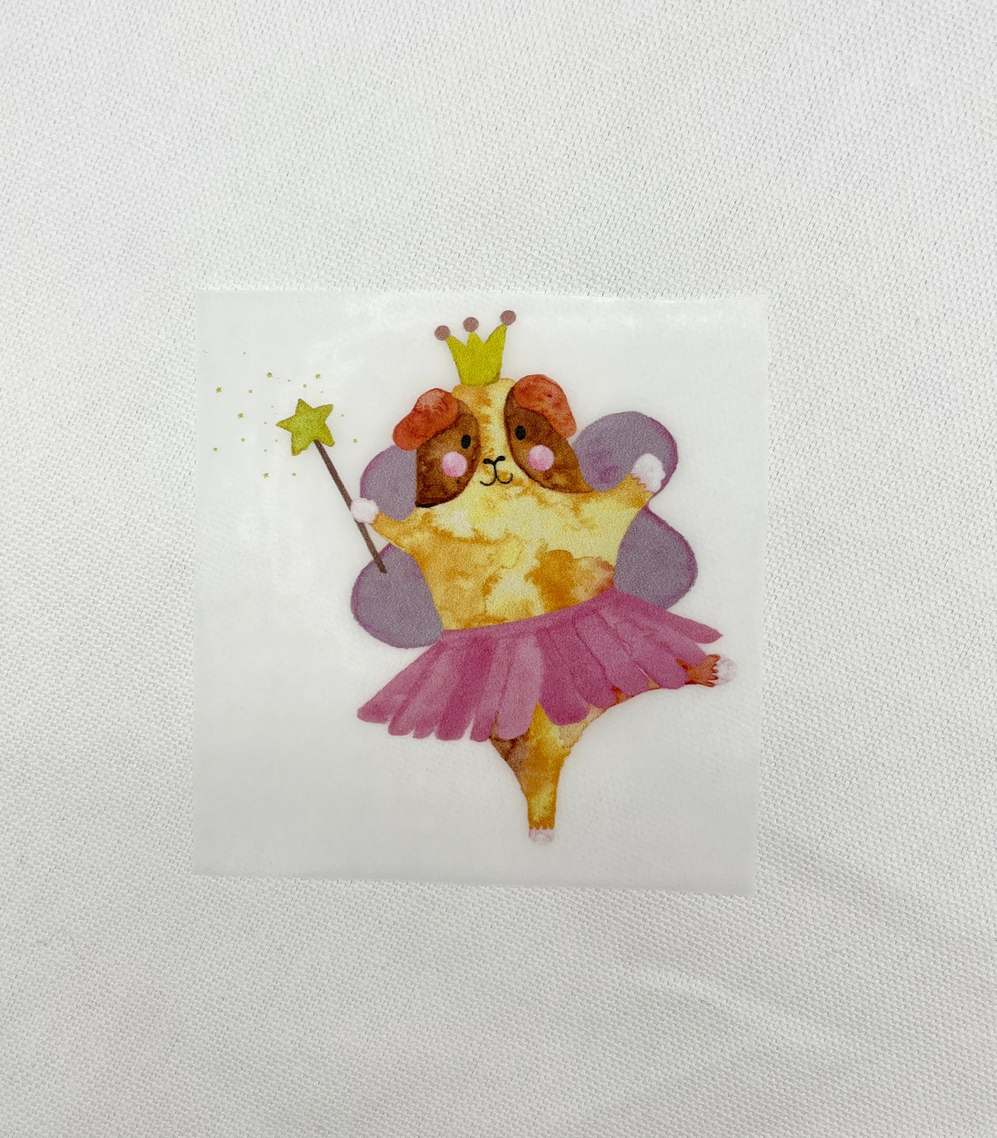 Bügelbild: Meerschweinchen Fee