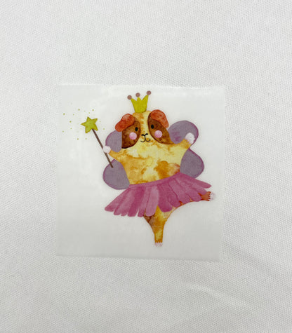 Bügelbild: Meerschweinchen Fee