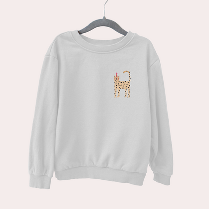 Bügelbild: Katze mit Flecken und Partyhut