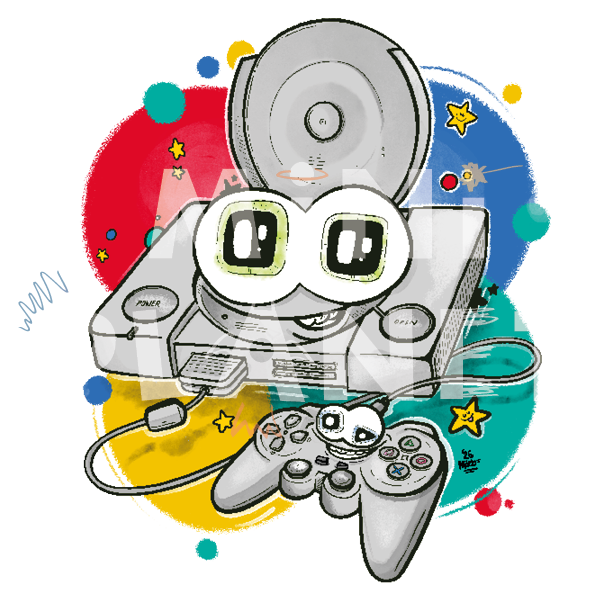 Bügelbild: Spielekonsole Play