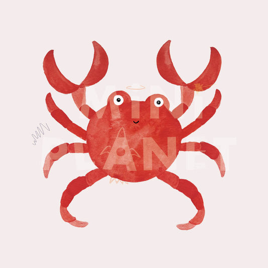 Bügelbild: Krabbe