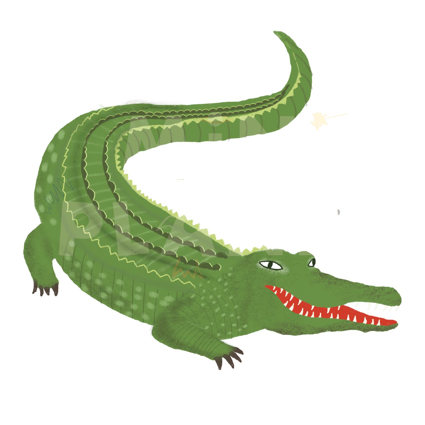 Bügelbild: Krokodil groß