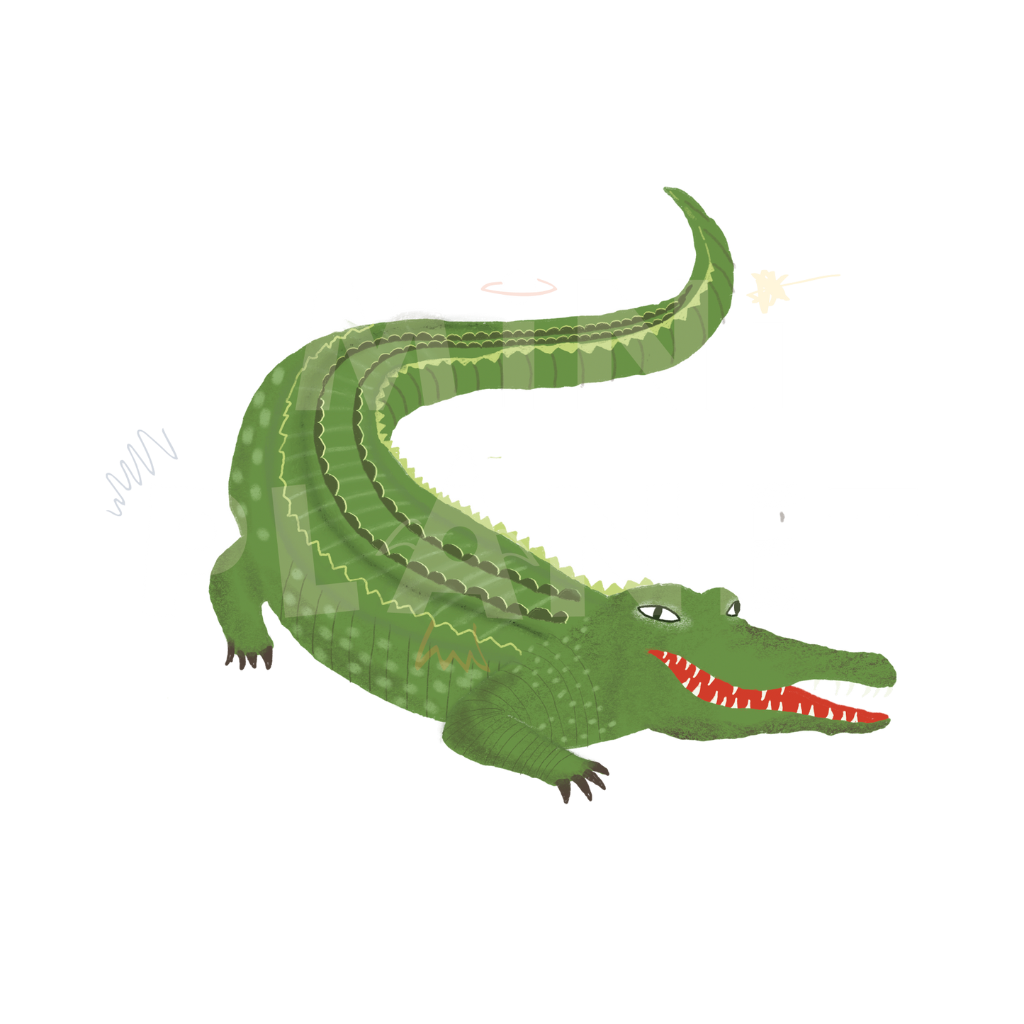 Bügelbild: Krokodil