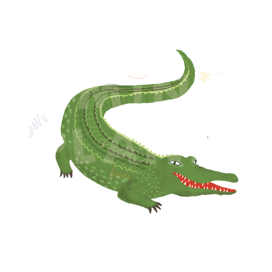 Bügelbild: Krokodil