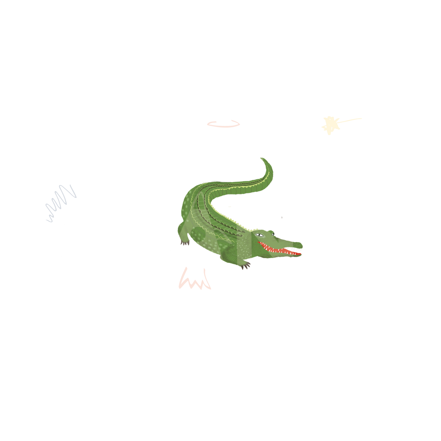 Bügelbild: Krokodil mini