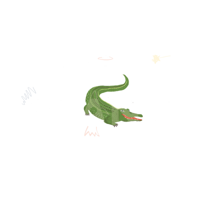 Bügelbild: Krokodil mini