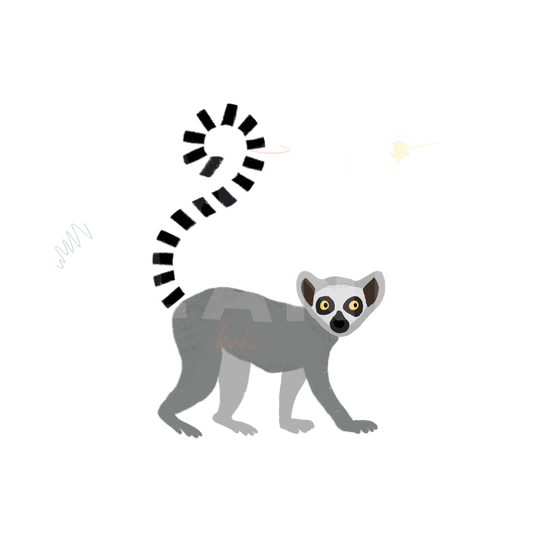 Bügelbild Lemur