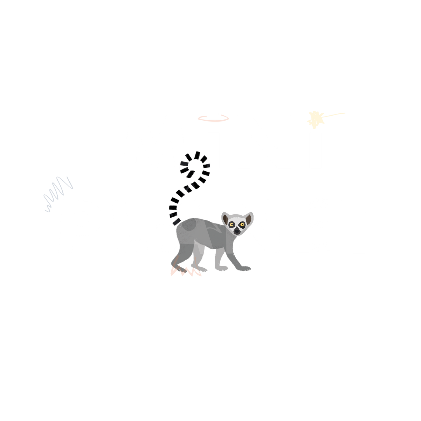 Bügelbild Lemur mini