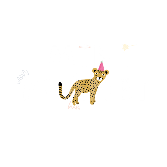 Bügelbild Party Leopard mini