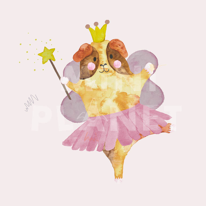 Bügelbild: Meerschweinchen Fee