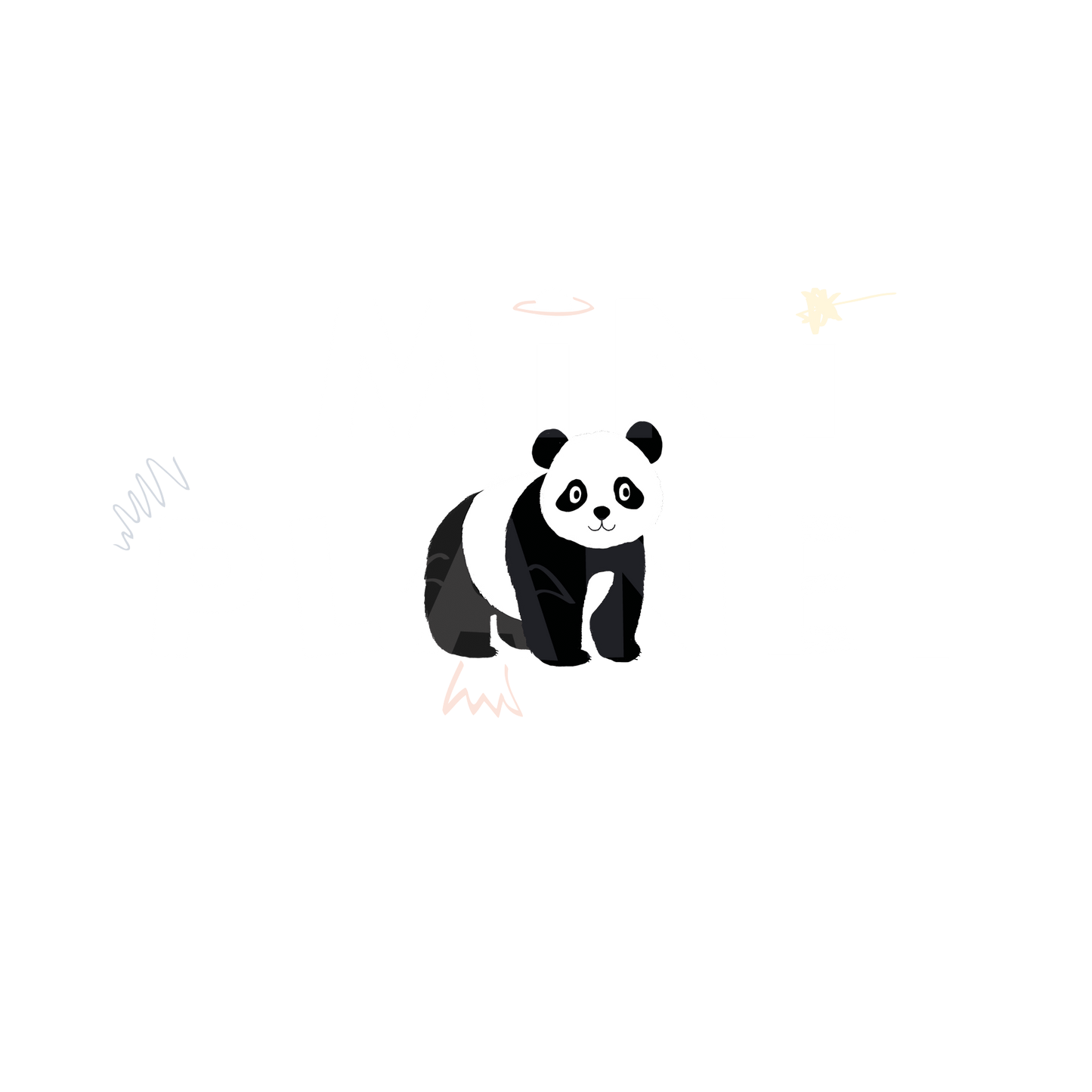 Bügelbild: Panda Mini