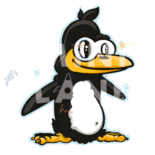 Bügelbild: Pinguin