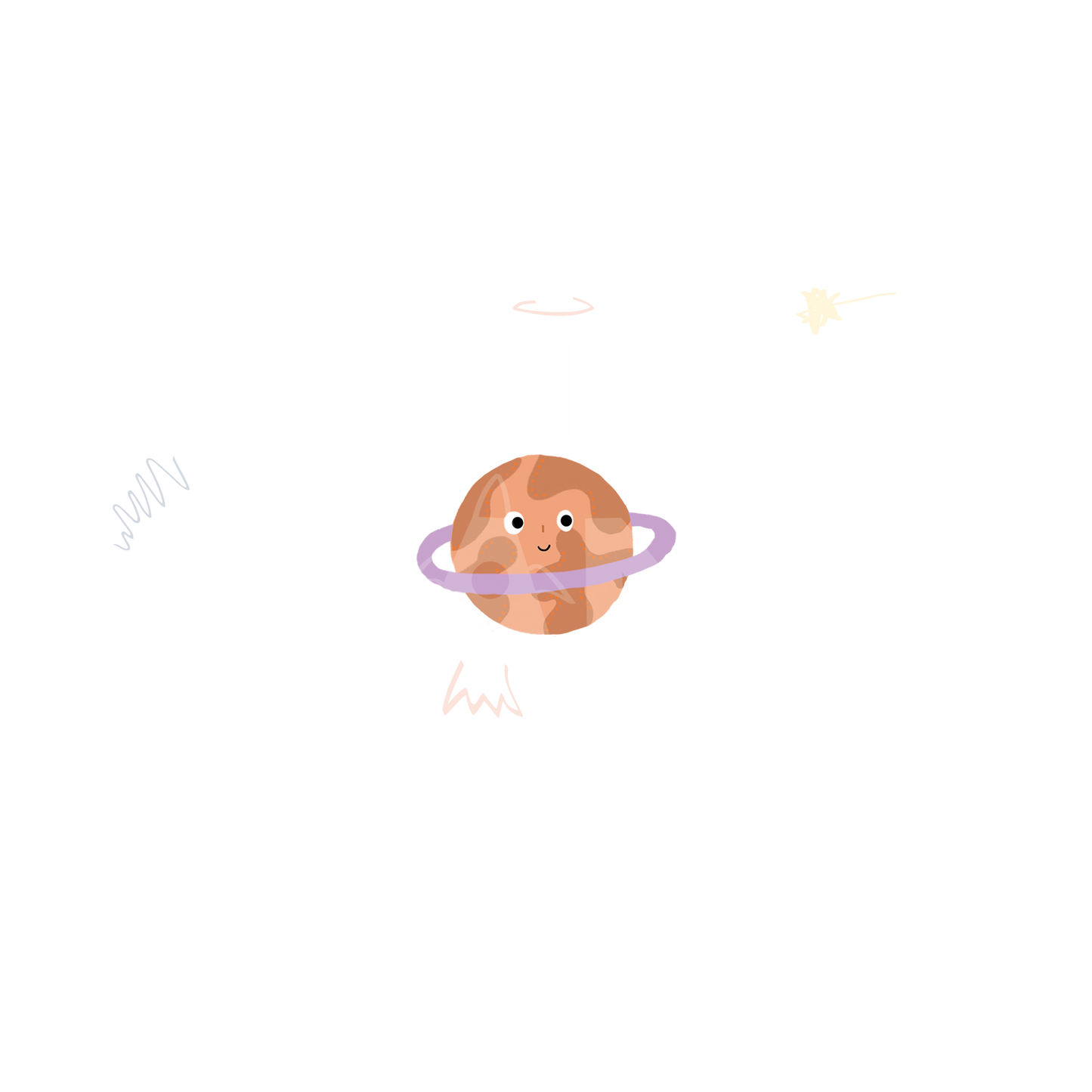 Bügelbild Happy Planet mini