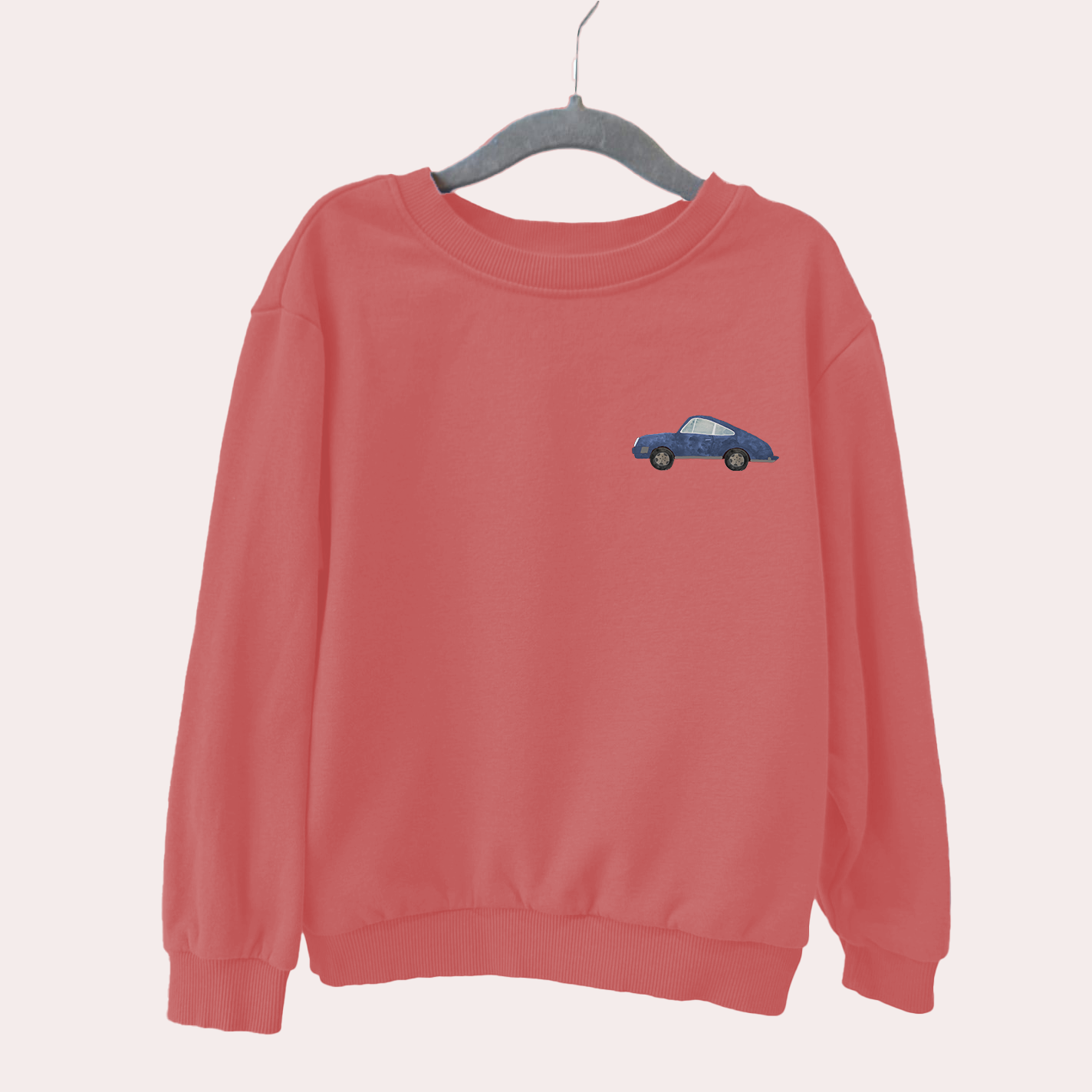 Bügelbild: Blaues Auto