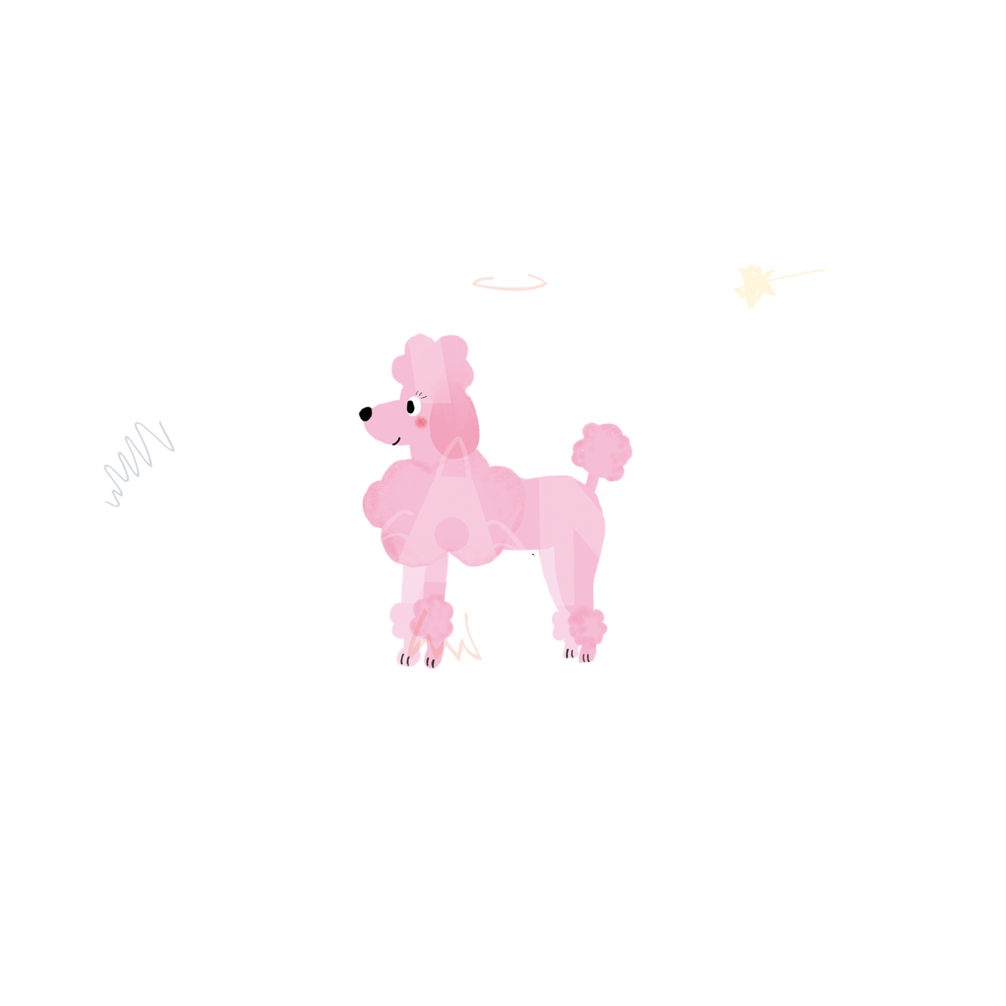 Bügelbild Pudel mini