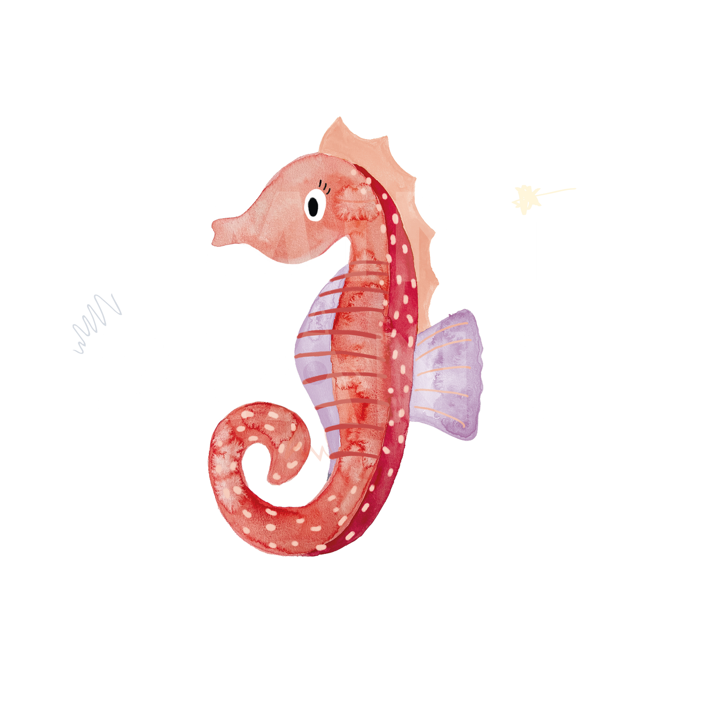 Bügelbild Seepferdchen