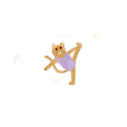 Bügelbild: Yoga Katze Mini