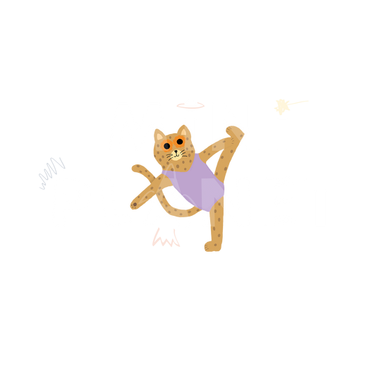 Bügelbild: Yoga Katze Mini