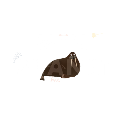 Bügelbild: Walross mini